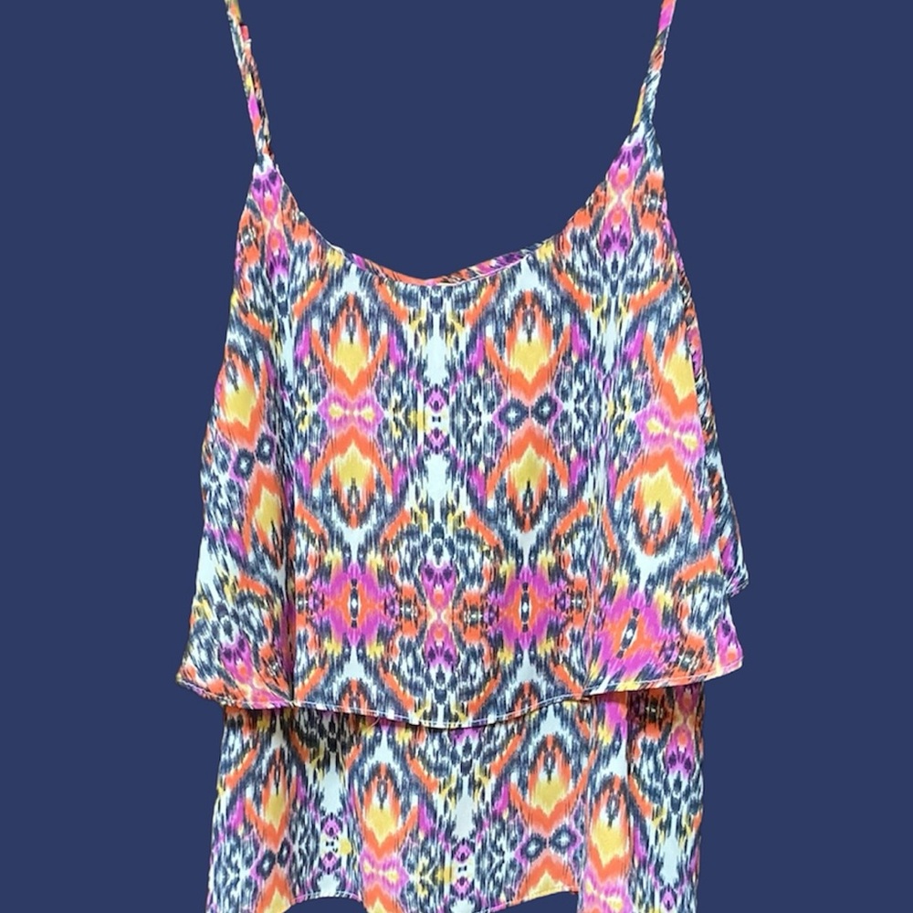 Colorful Patterned Women's Top - Picture 2 of 2